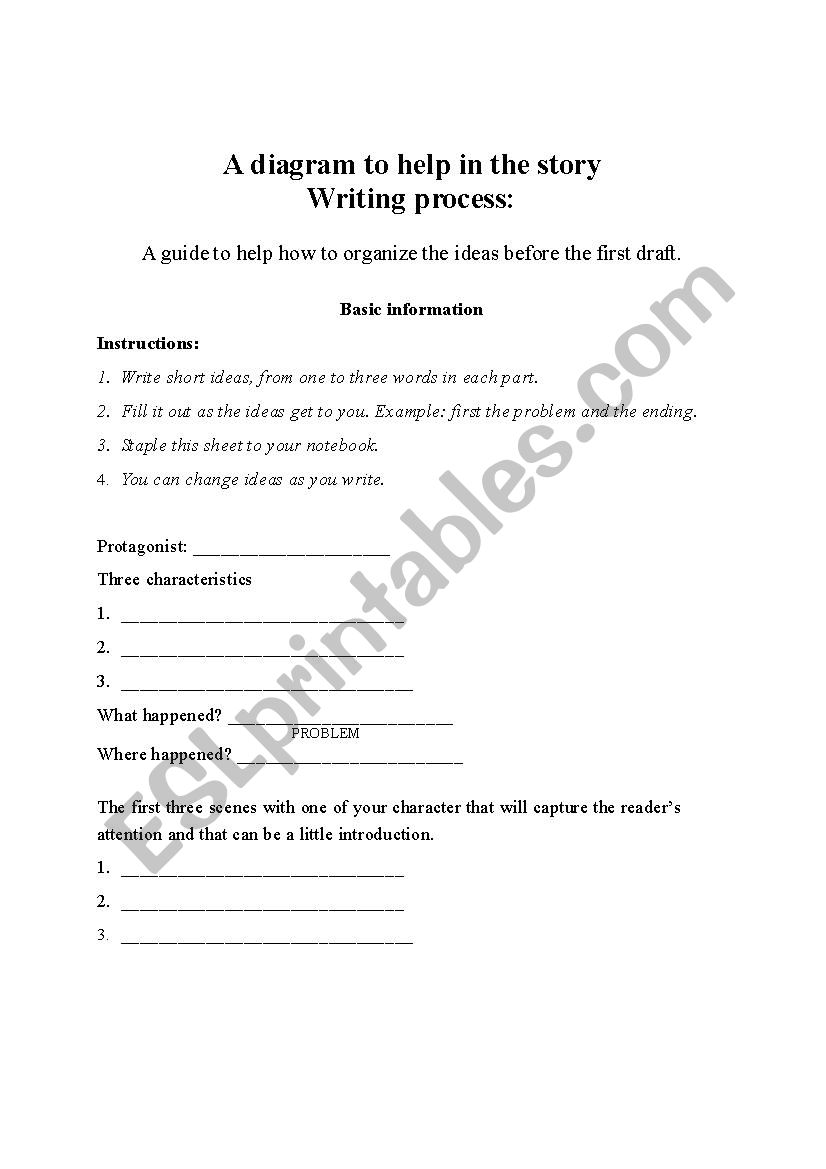 Writing Guide worksheet