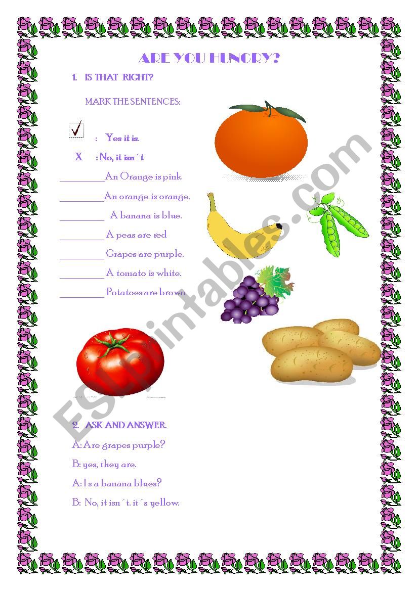  are you hungry? worksheet