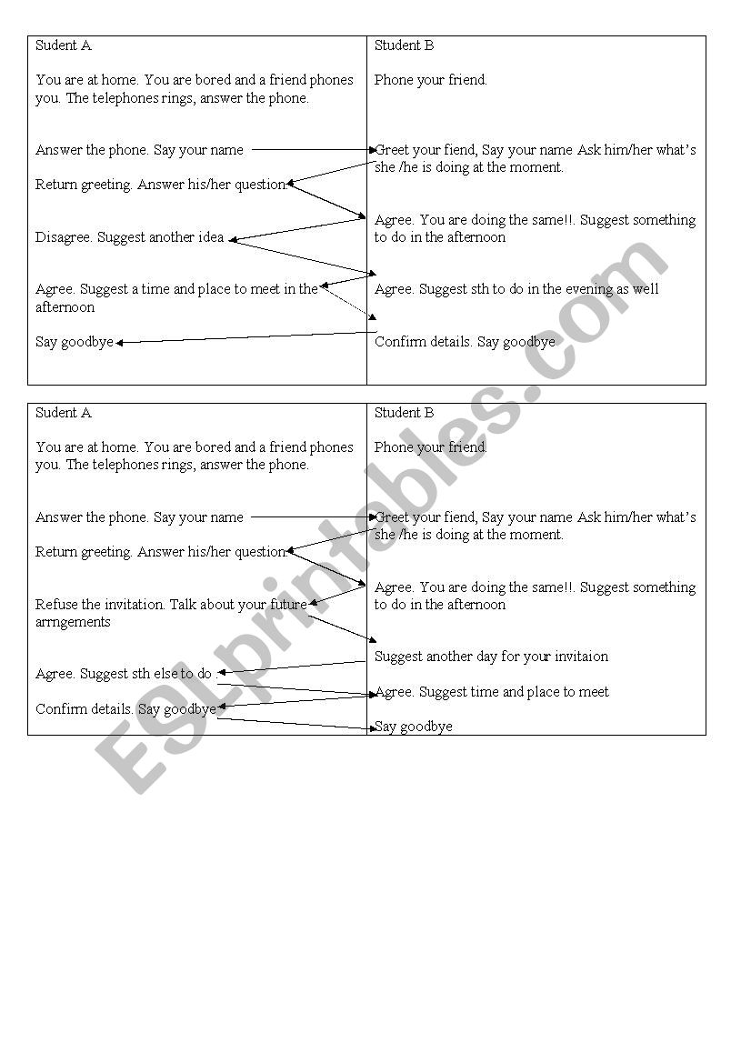 Dialogues worksheet