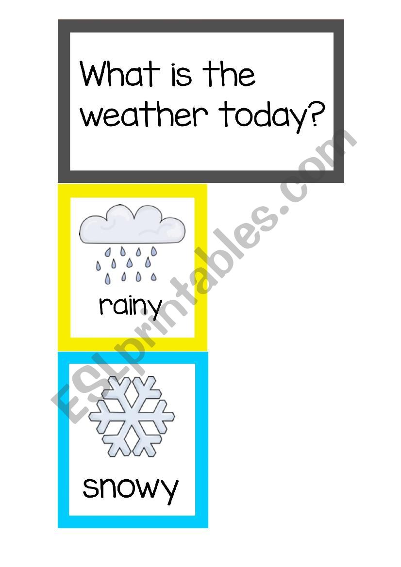 What is the weather today? worksheet