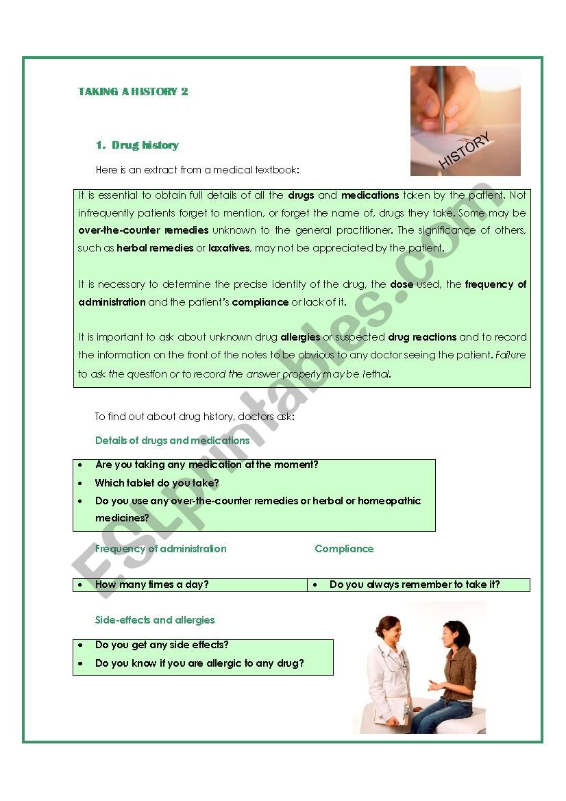 Medical English part 3 worksheet