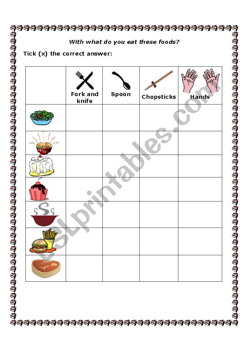 With what do you eat these foods?