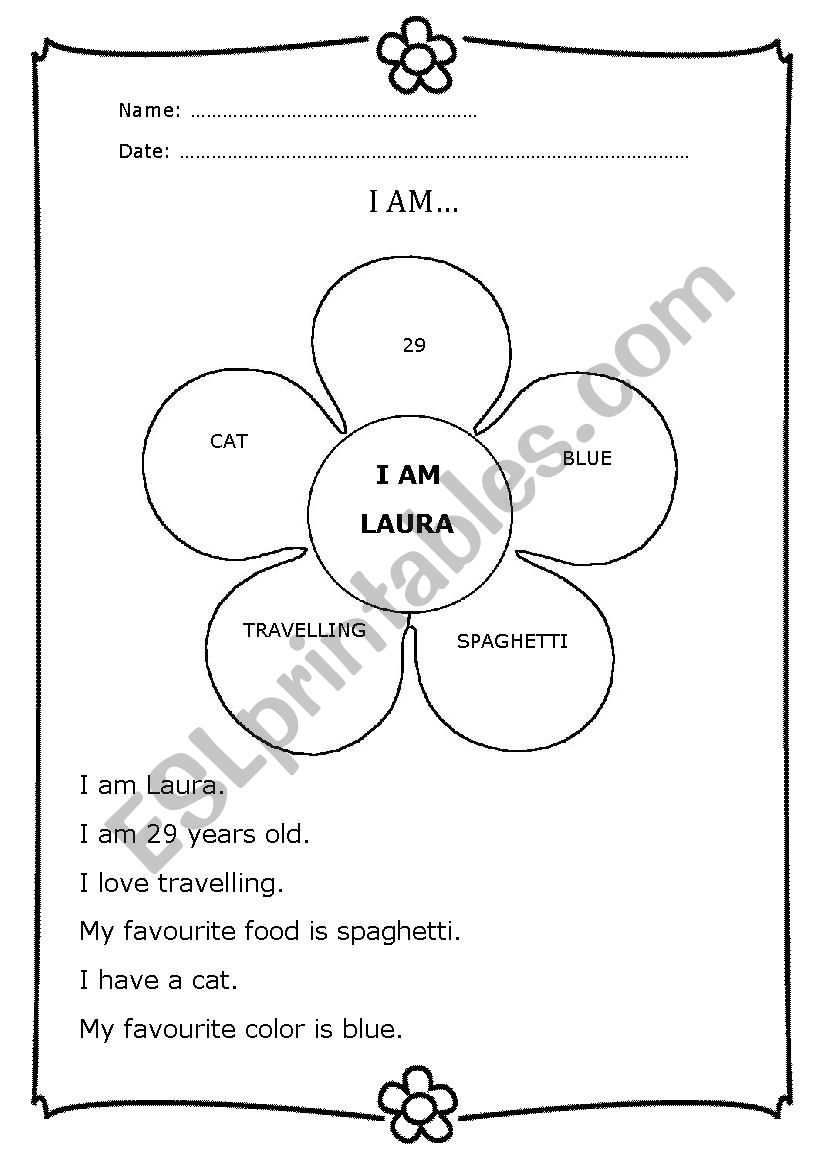 first day flower worksheet