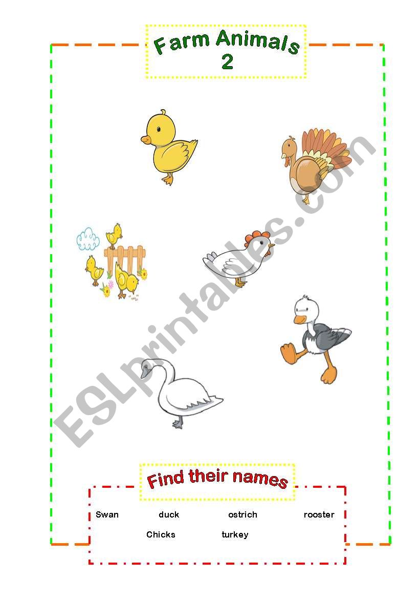 farm animals 2 worksheet