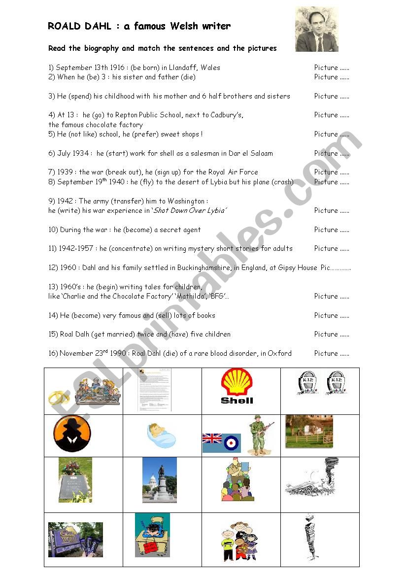 Roald Dahl worksheet