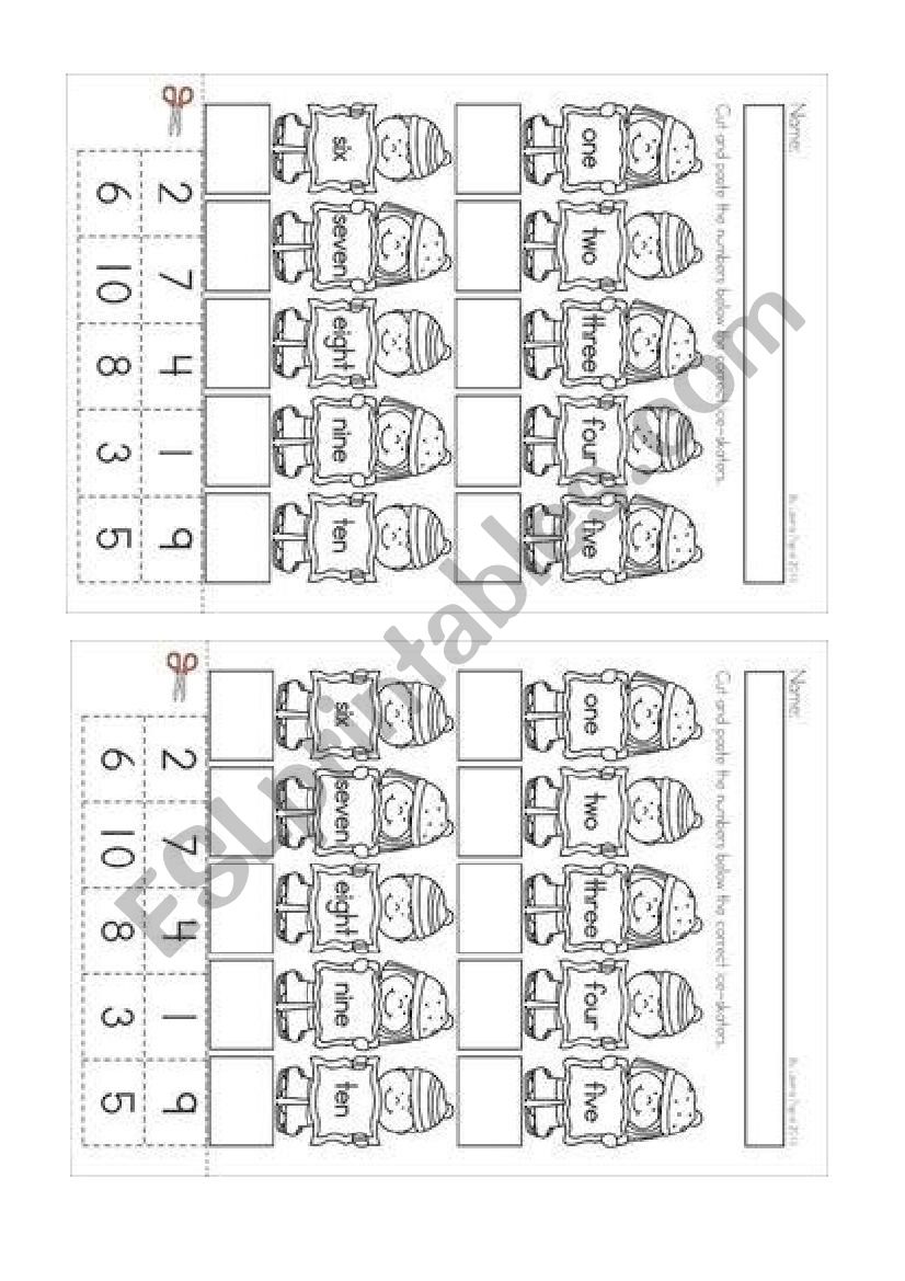 Numbers worksheet