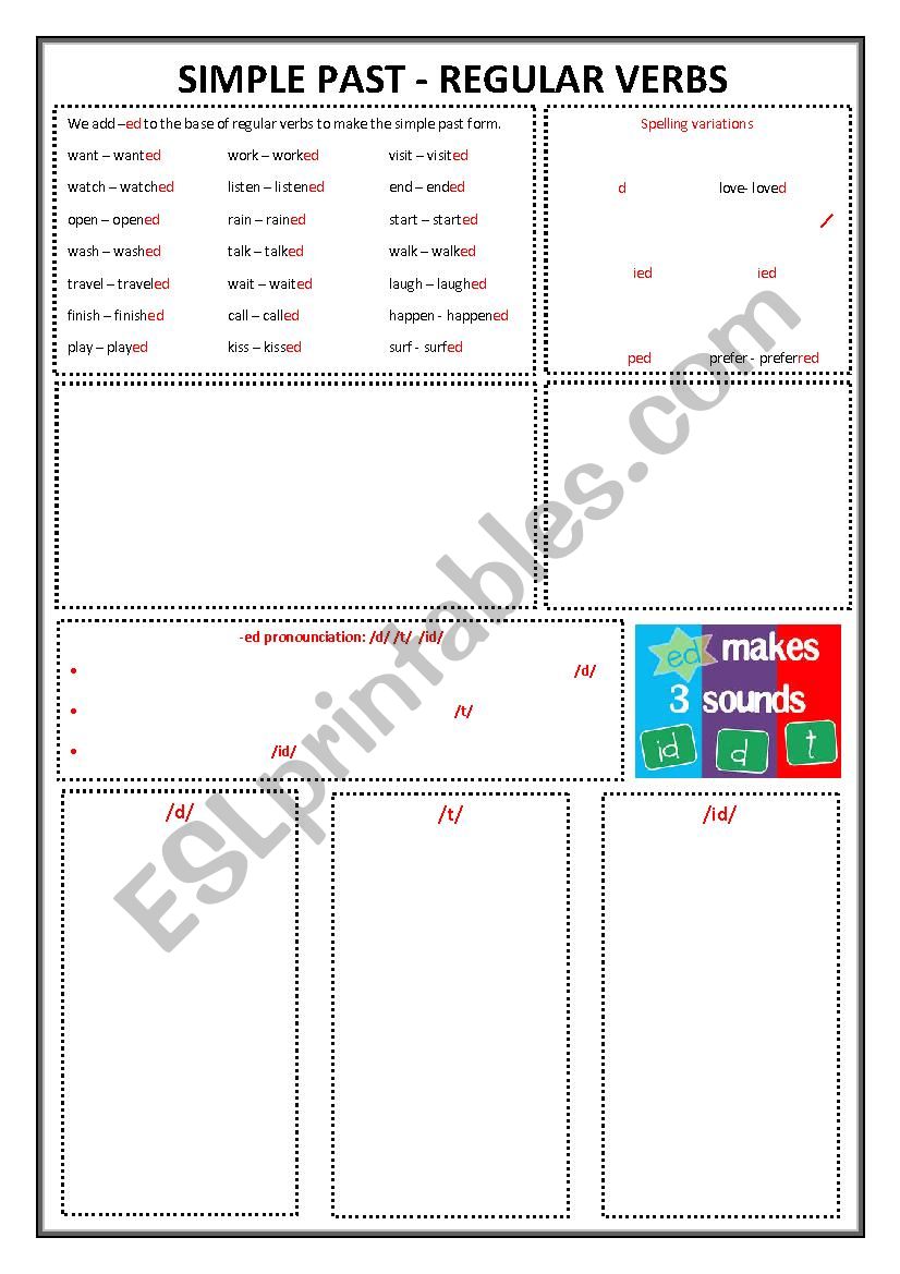 REGULAR VERBS worksheet