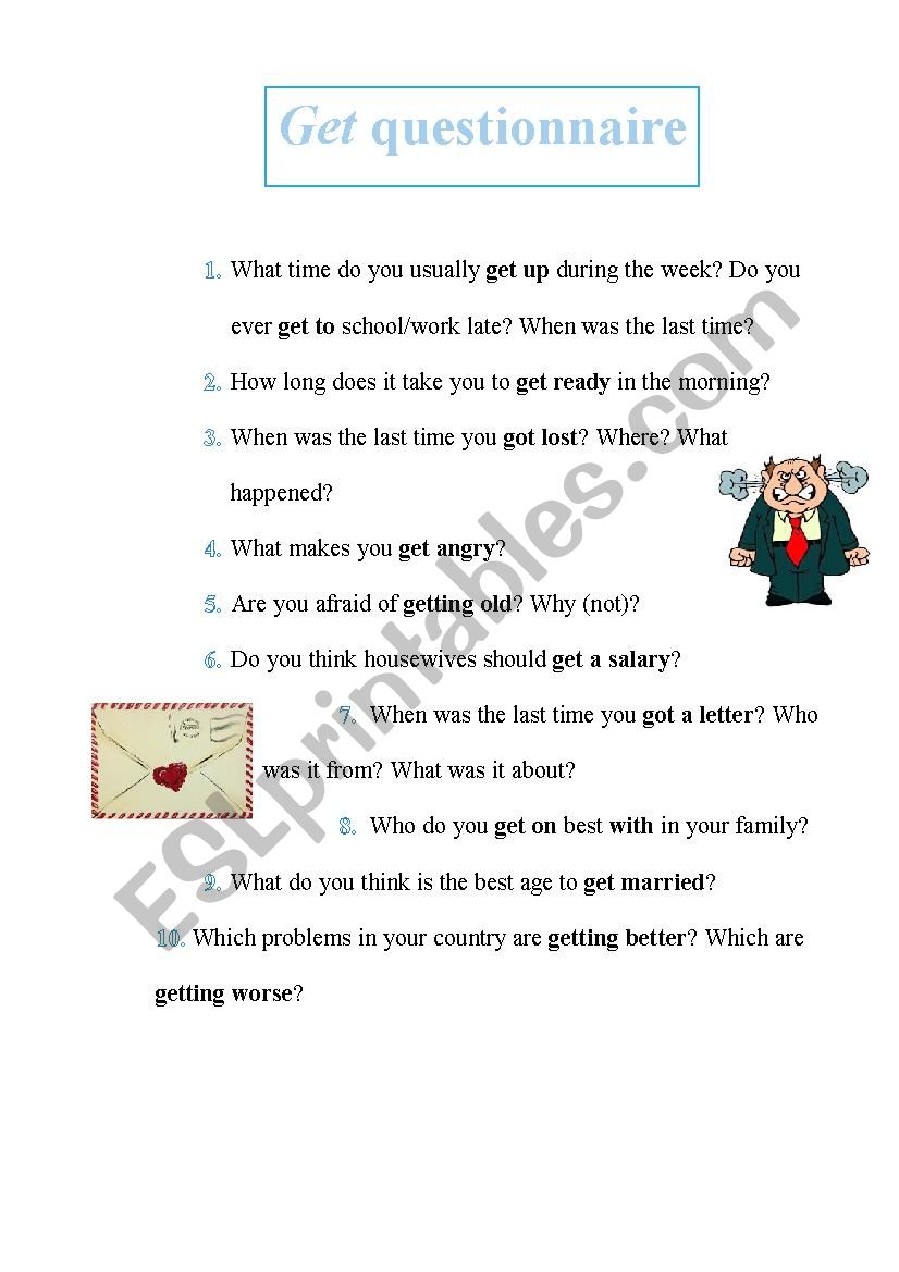 get questionnaire worksheet