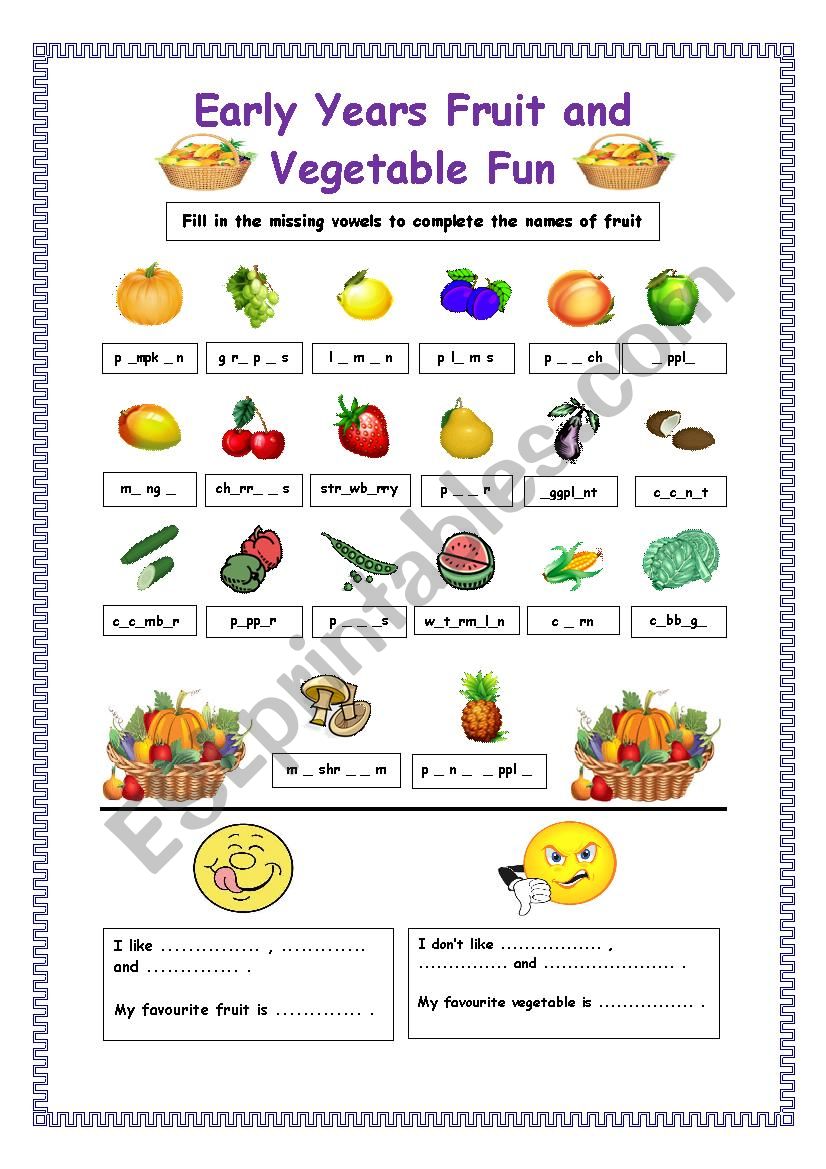 Early Years Fruit n Vegetable Fun