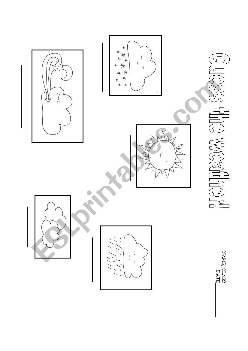 Weather conditions worksheet