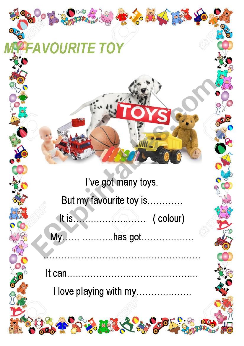MY FAVOURITE  TOY worksheet
