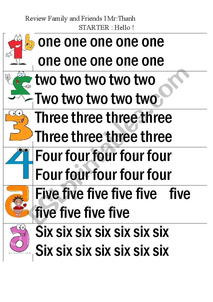 Family and Friends  1 worksheet