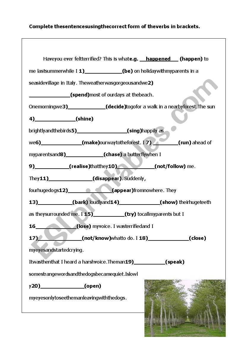 Tenses worksheet