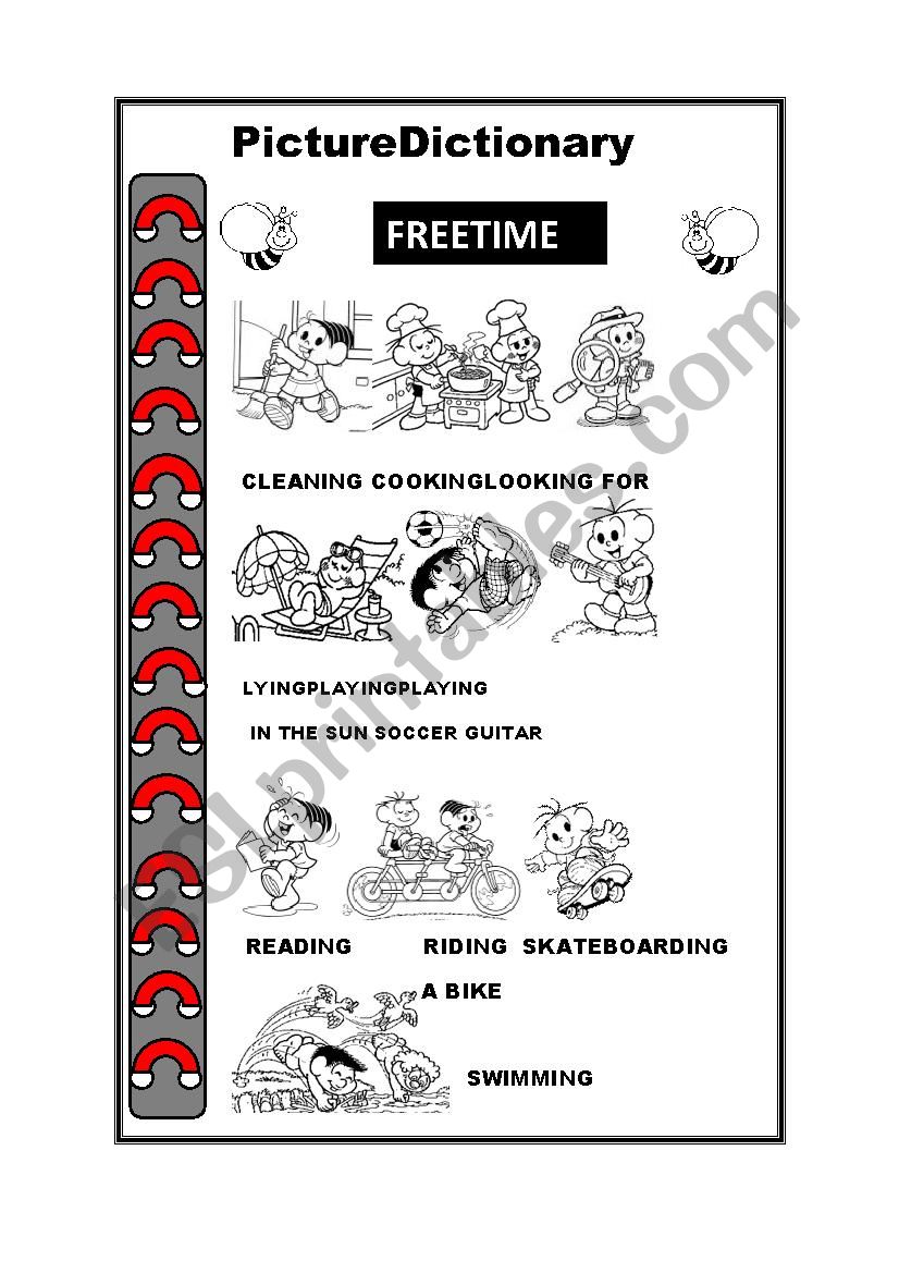 Free Time - Pictionary worksheet