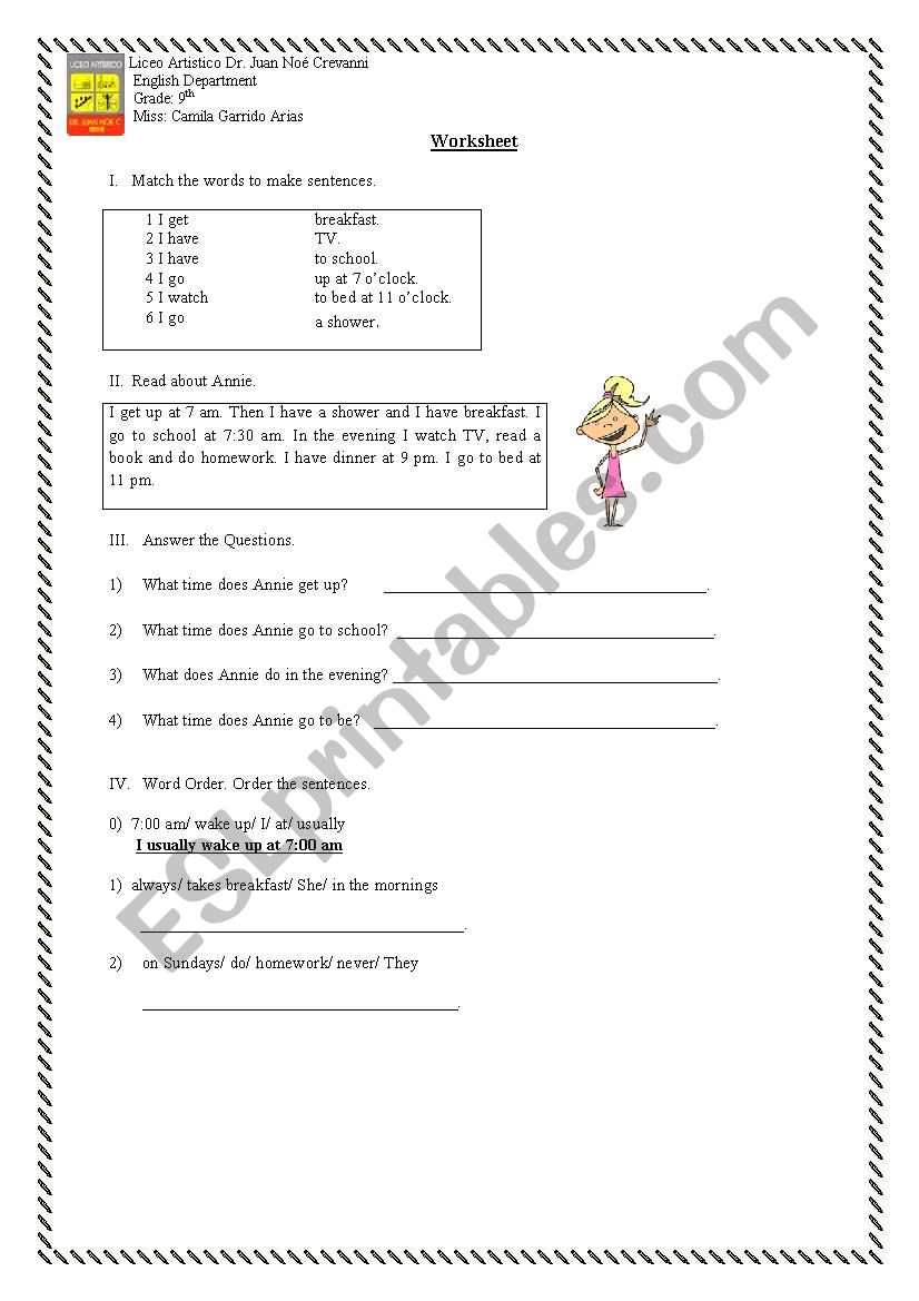 Present Simple worksheet