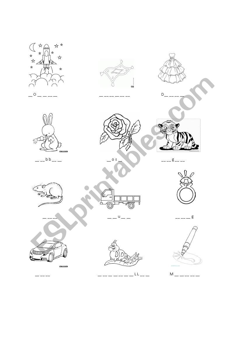 phonics, writing, dictation worksheet