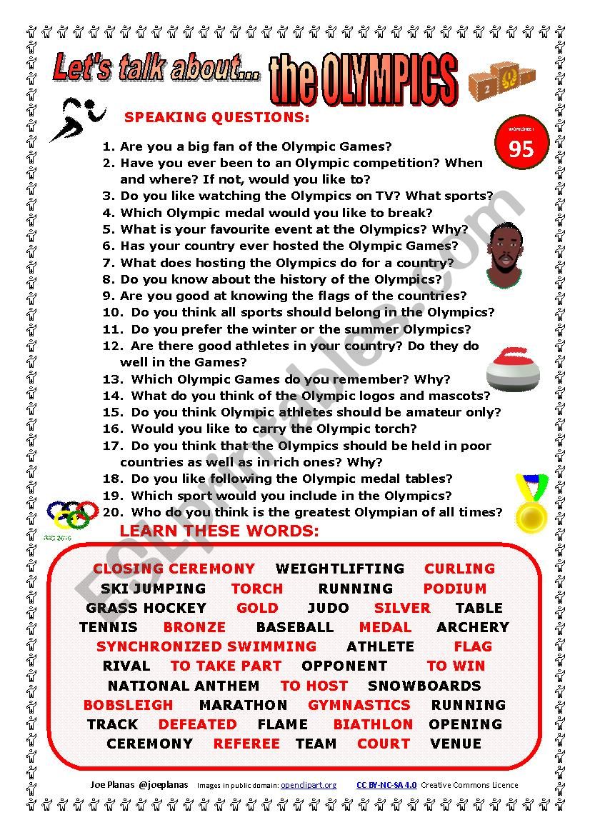 LETÂ´S TALK ABOUT THE OLYMPICS (SPEAKING SERIES 95)