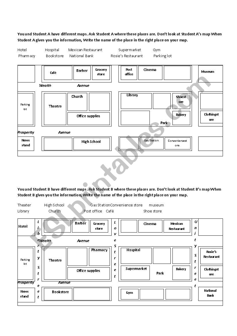 map worksheet