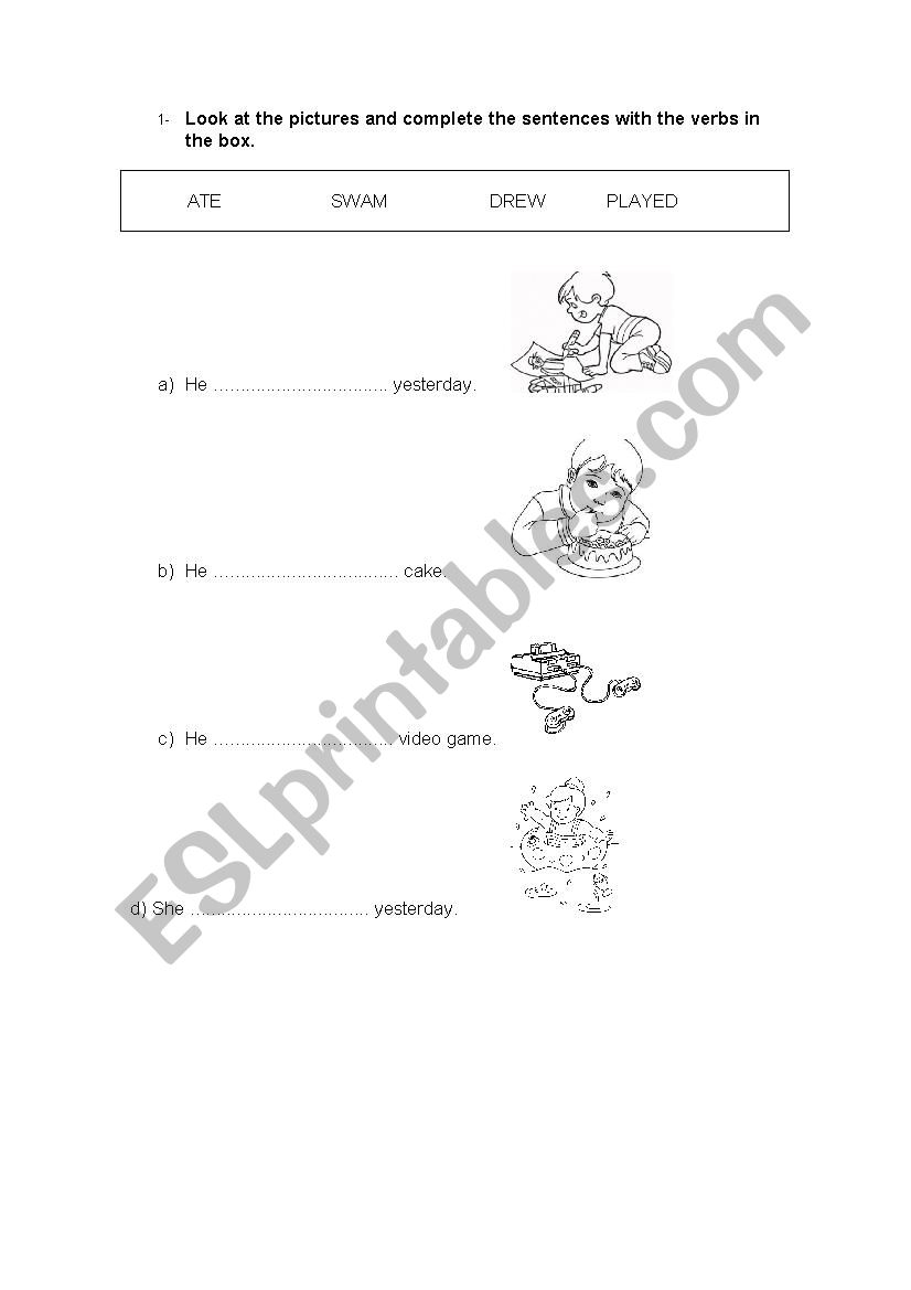 SIMPLE PAST worksheet