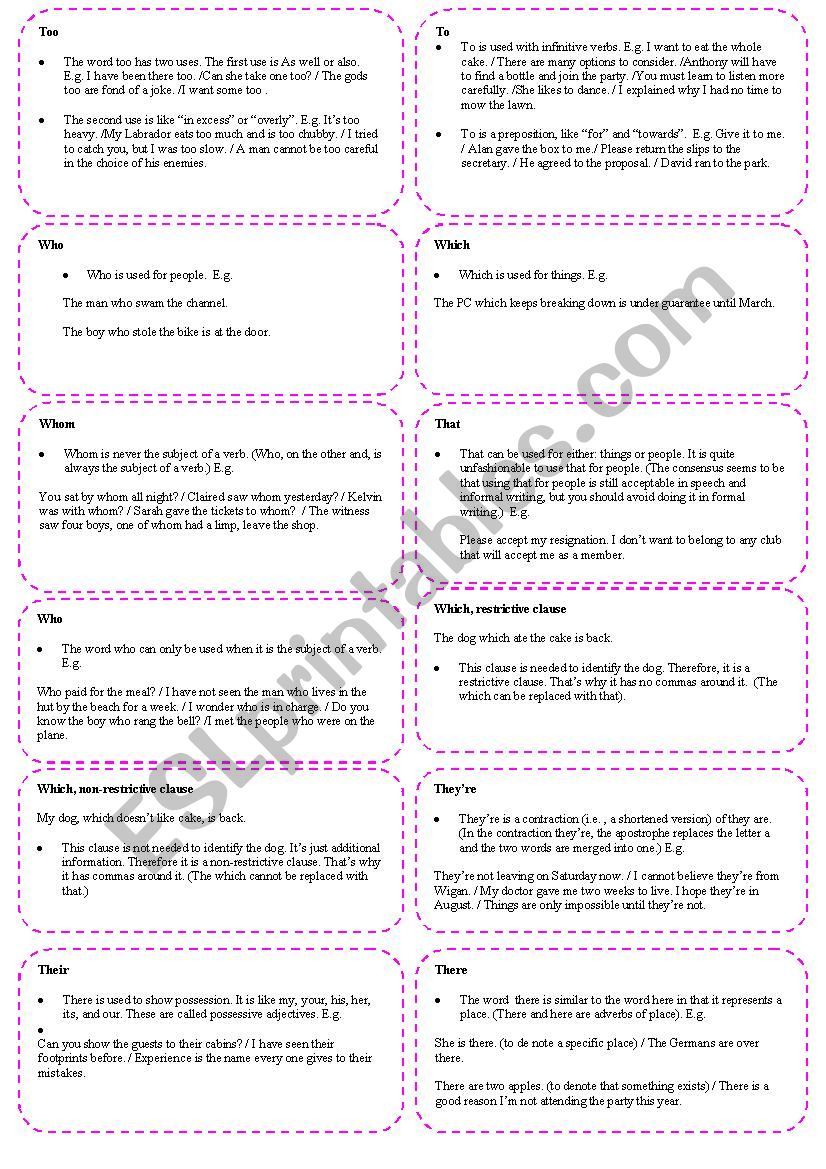 Miscellaneous words 2 worksheet