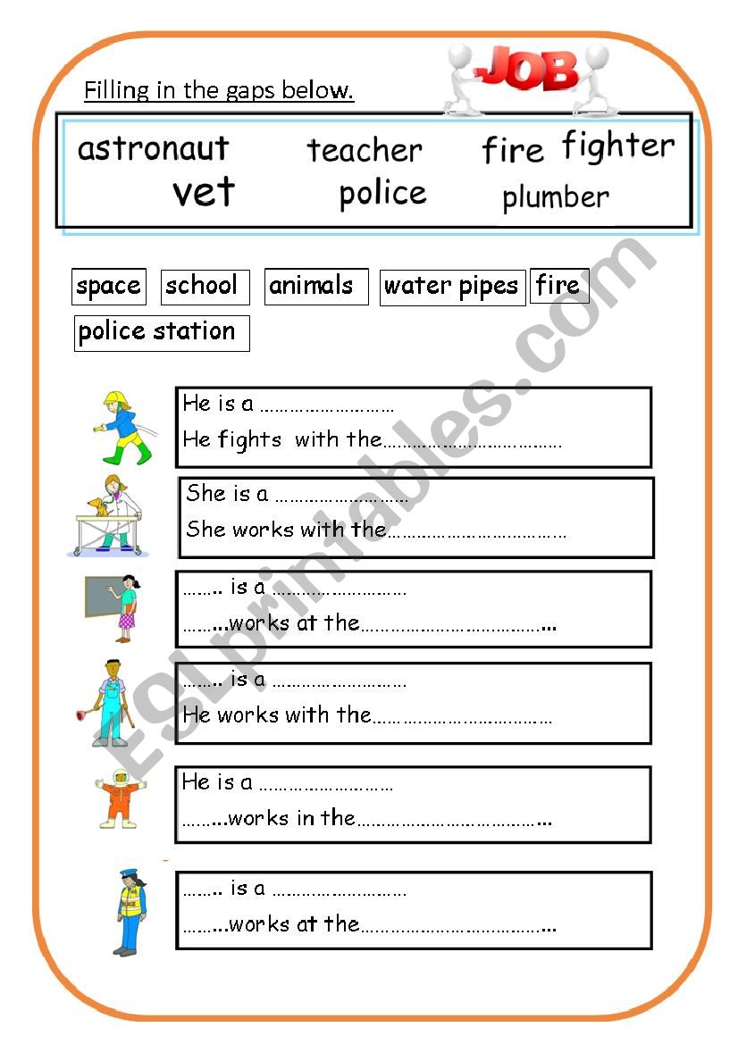 Jobs  worksheet