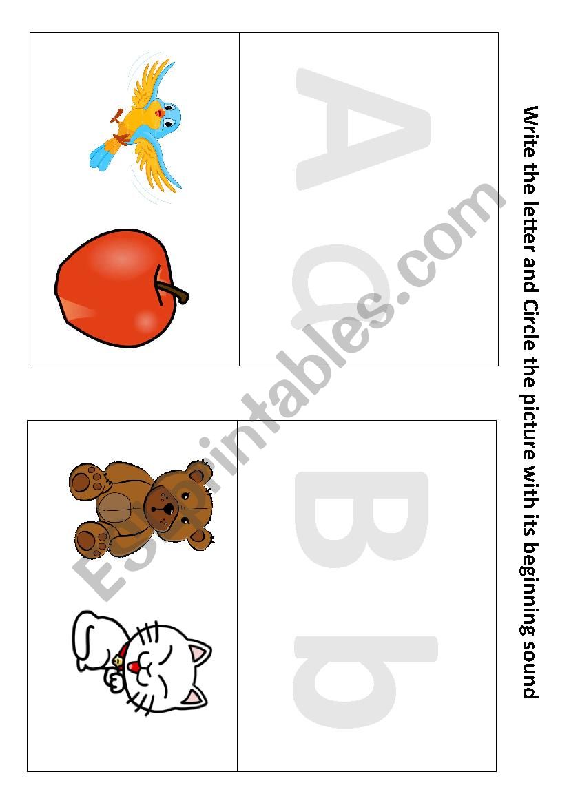 Phonics Worksheet - ABCDEF  worksheet