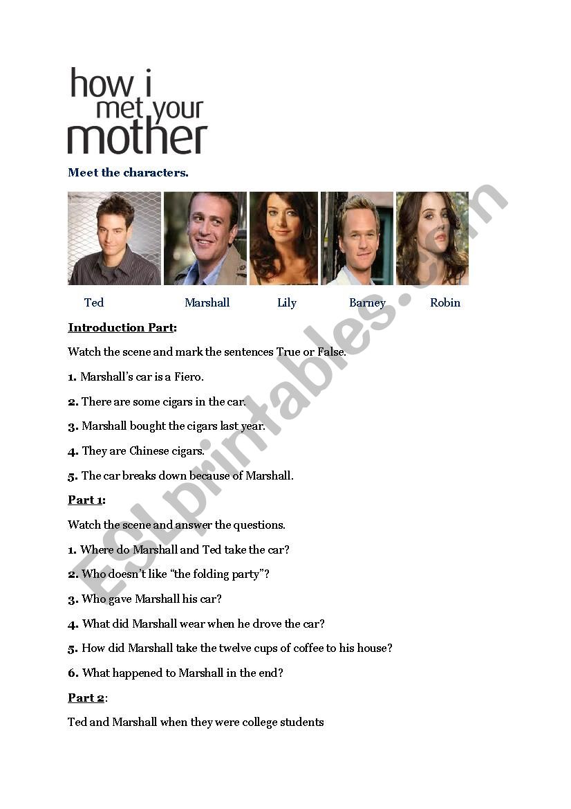 How I met your mother Arriveceri fiero video handout How I met your mother Arriveceri fiero video handout