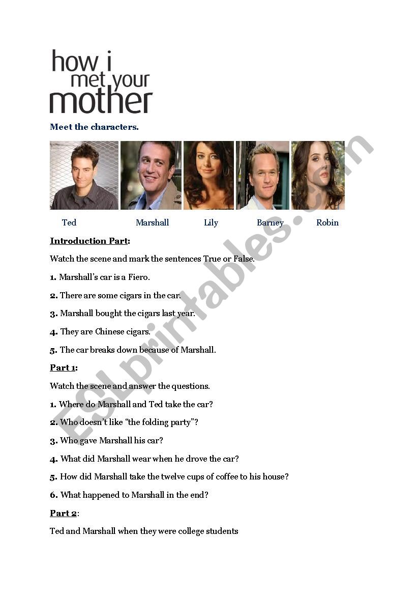 How I met your mother Arriveceri fiero video handout