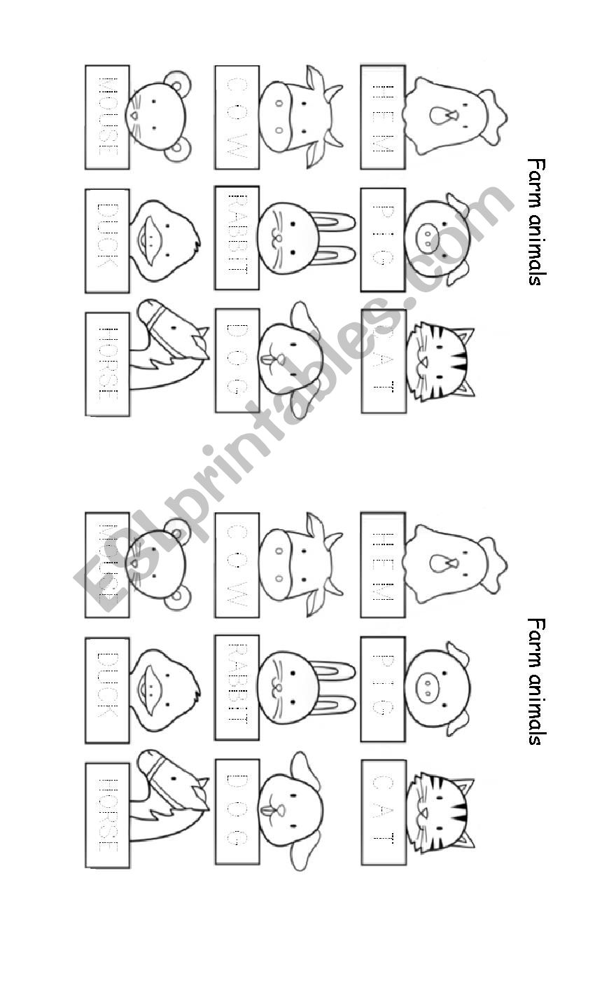 Farm animals worksheet