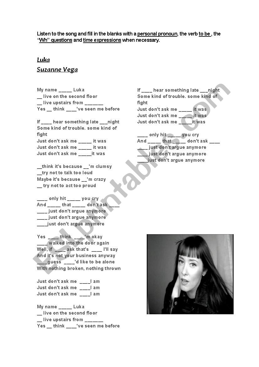 LUKA-SUZANNE VEGA worksheet