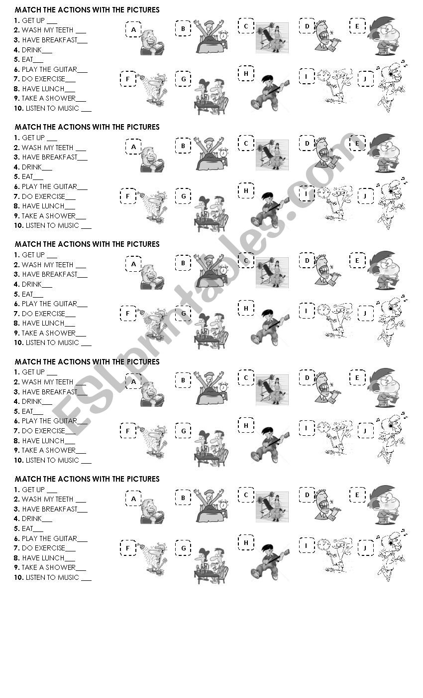 ROUTINE VERBS  worksheet