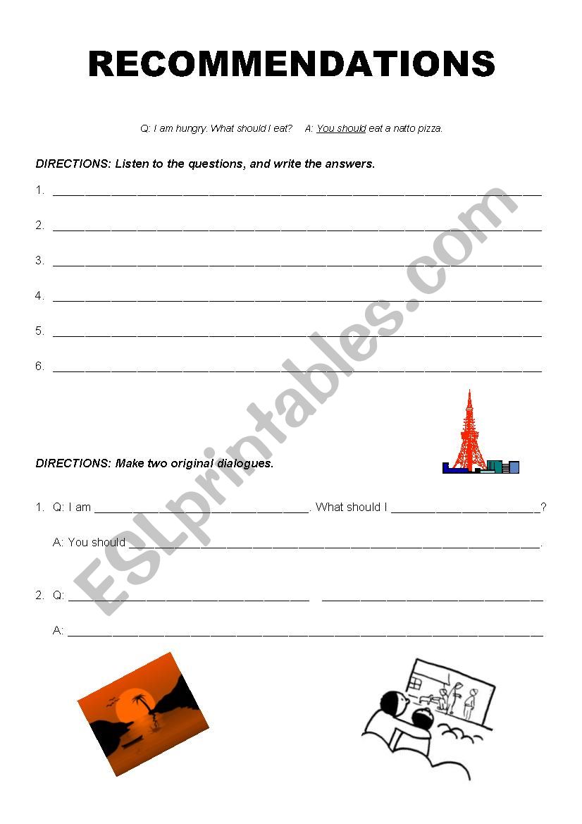 What should I eat? worksheet