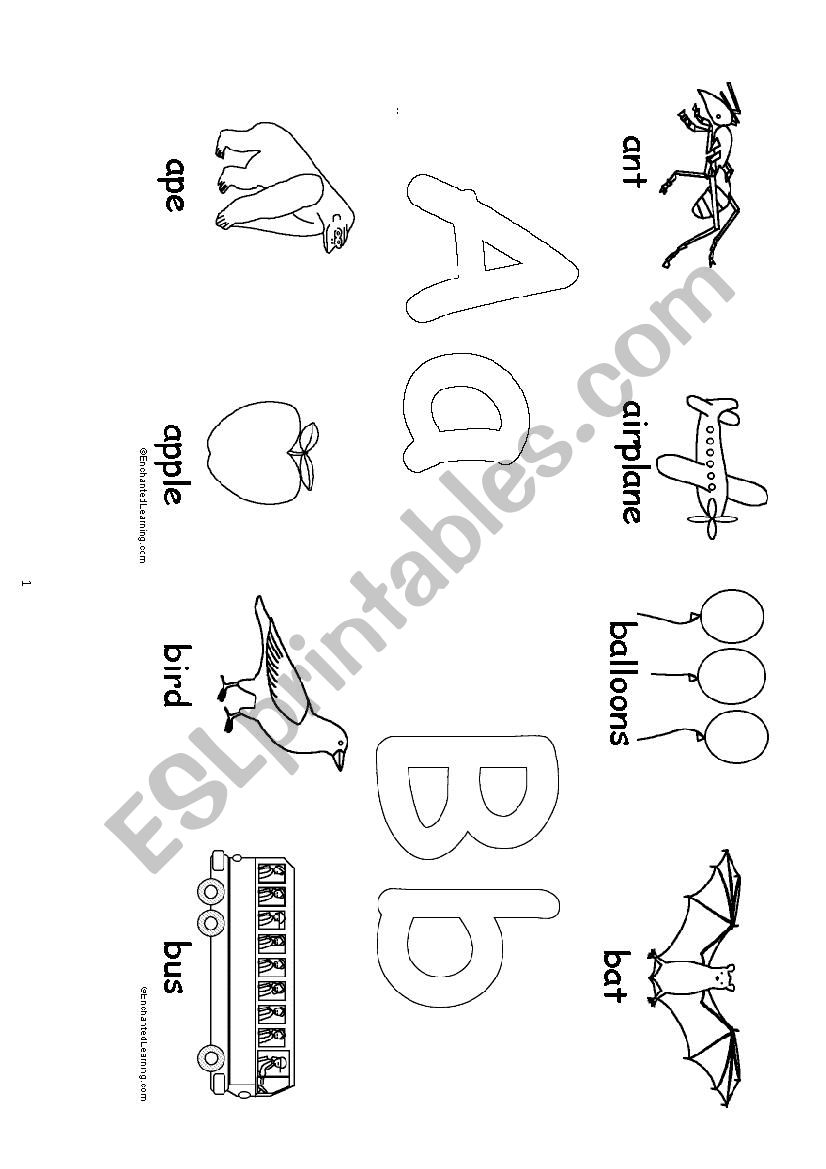 Alphabet color worksheet