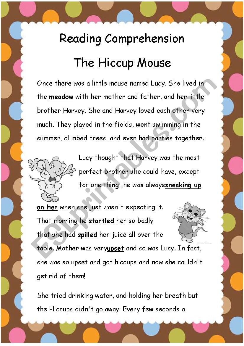 The Hiccup Mouse worksheet