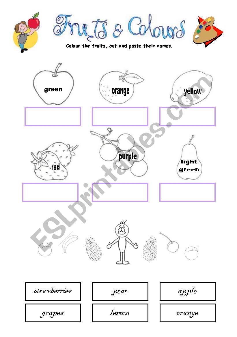 Fruits & Colours worksheet