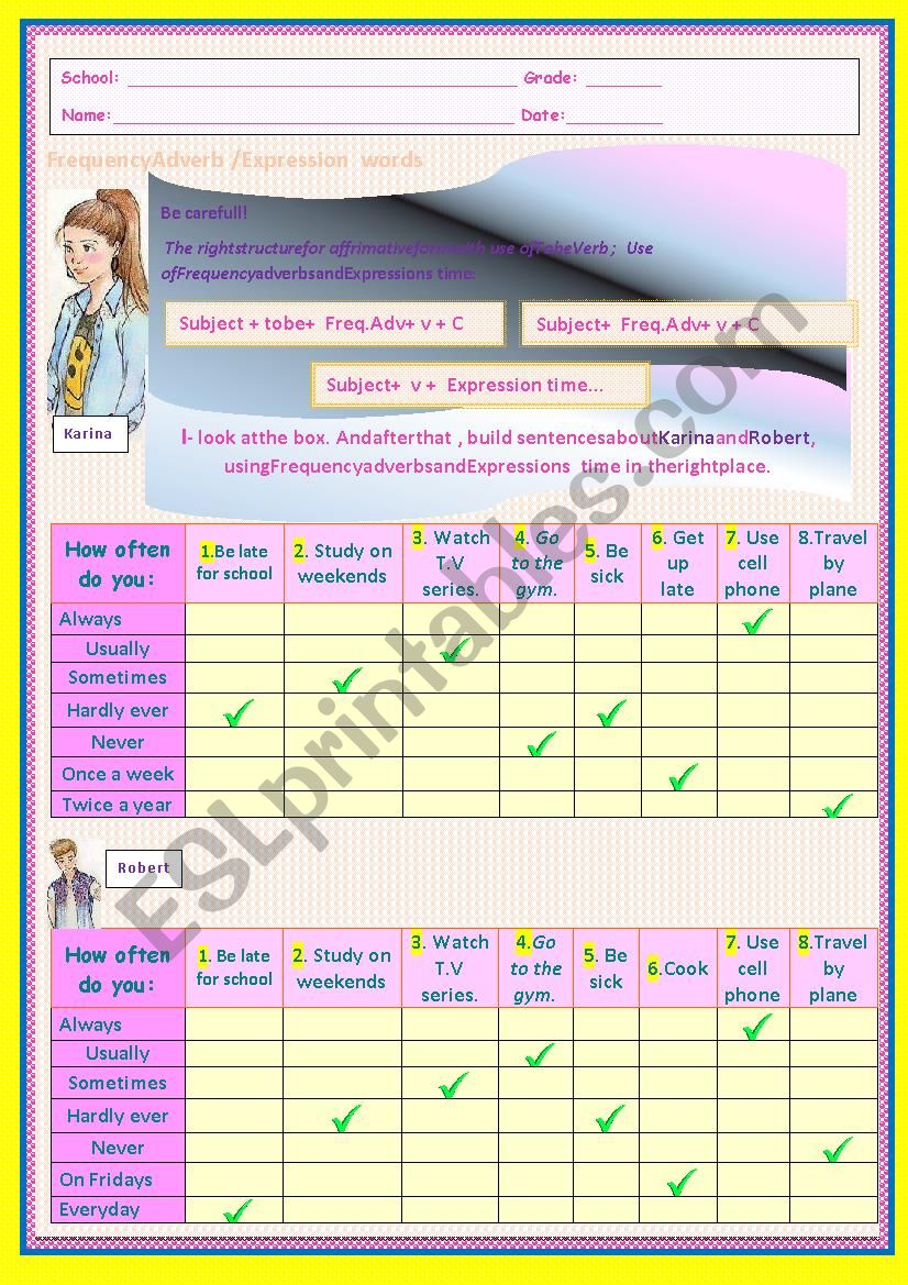 Frequency adverbs and expressions time 1st part 