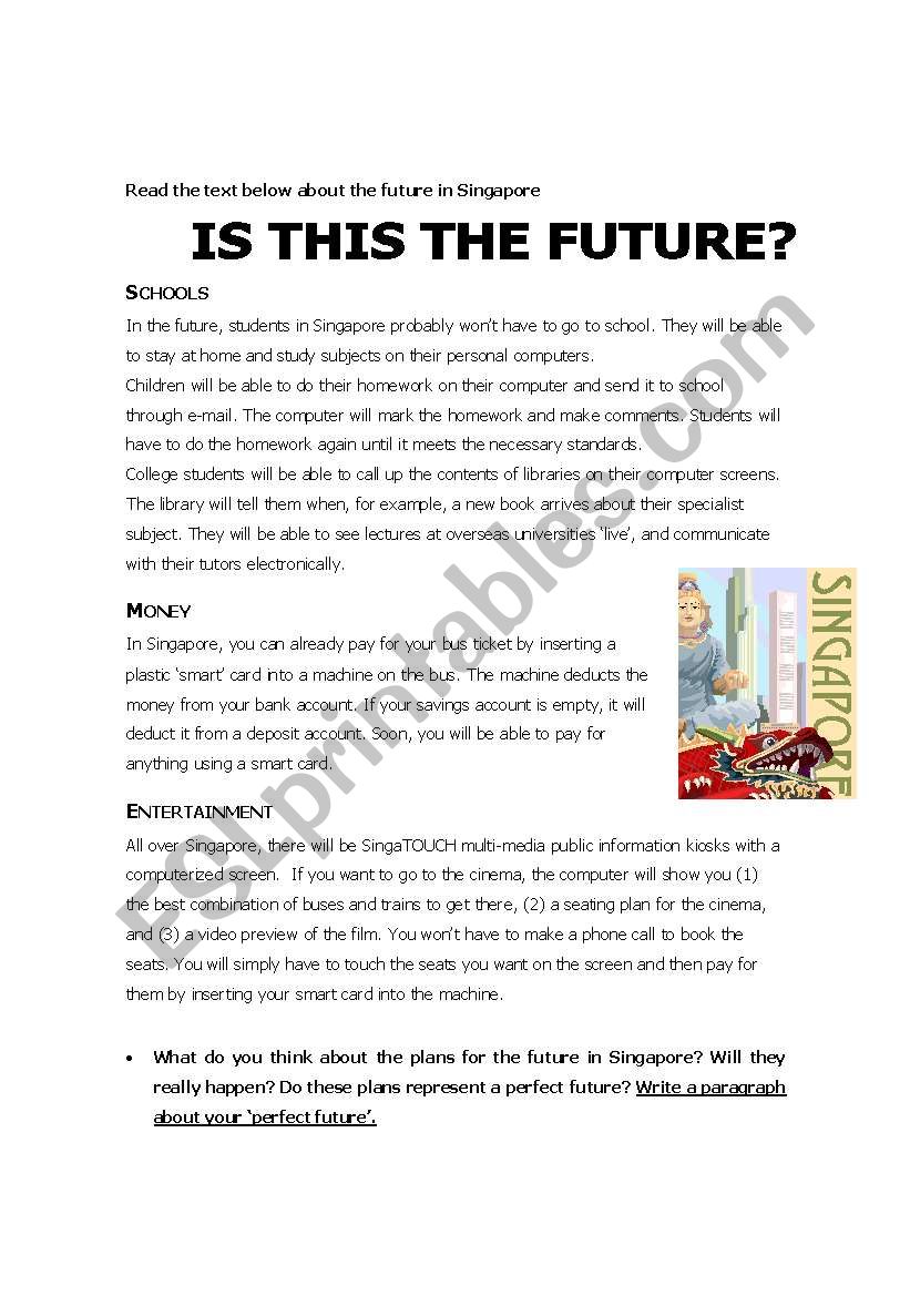 Is this the future? worksheet