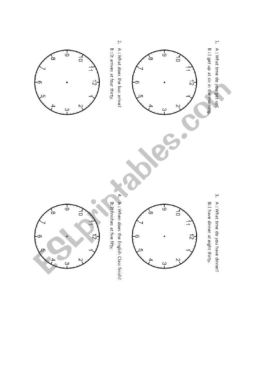 What time is it? worksheet