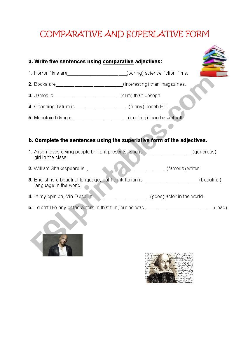 COMPARATIVE AND SUPERLATIVE FORMS