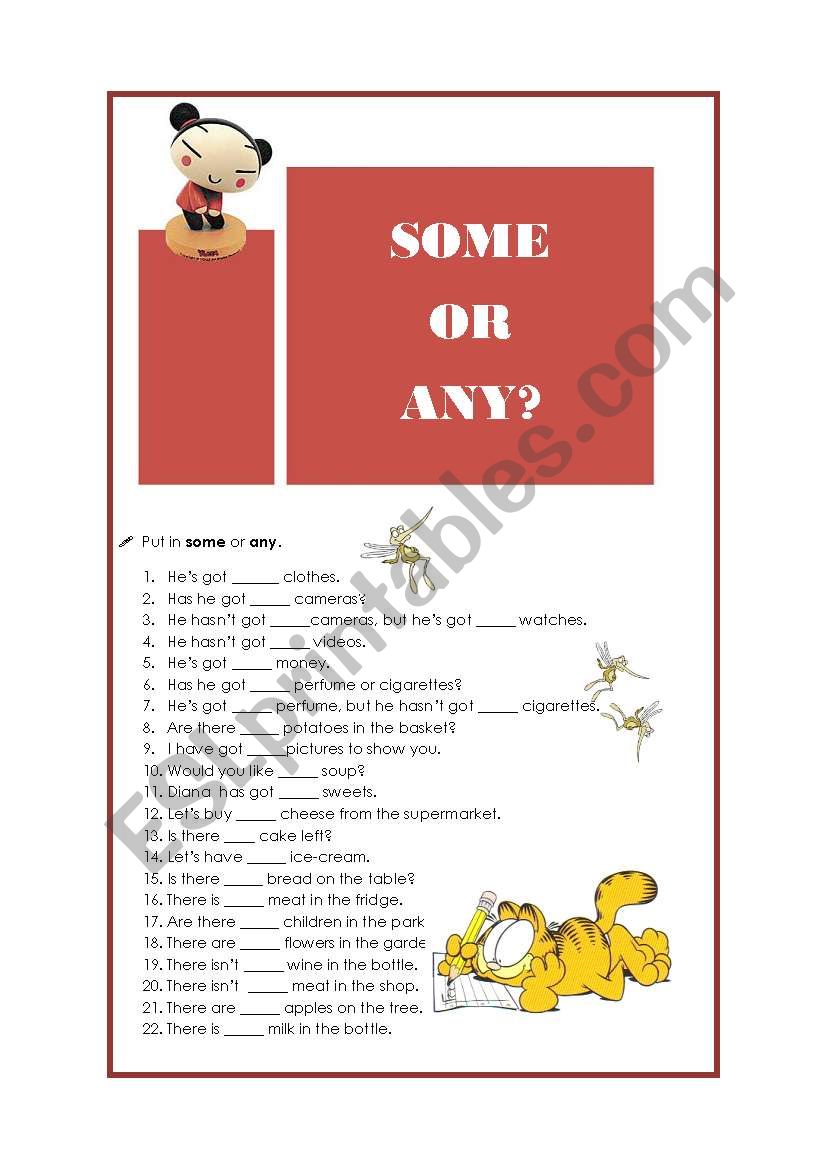 Some or any? worksheet