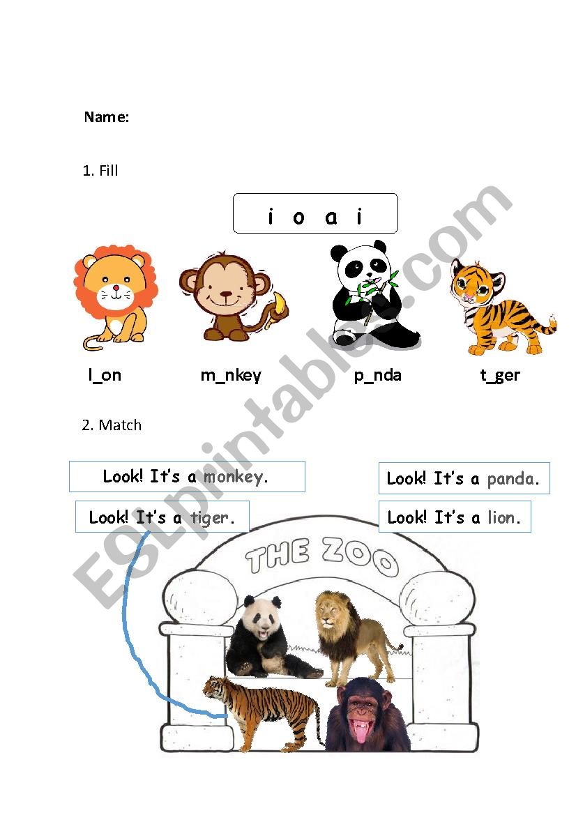 Zoo Animals  worksheet