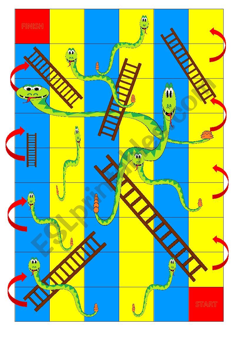 Snakes and ladders worksheet