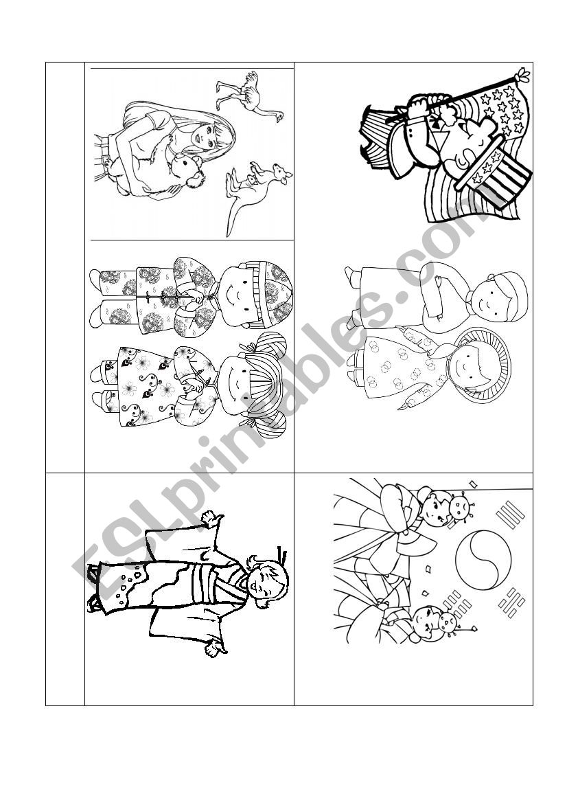 cut and paste nationality worksheet