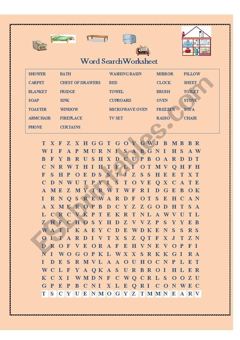Wordsearch worksheet