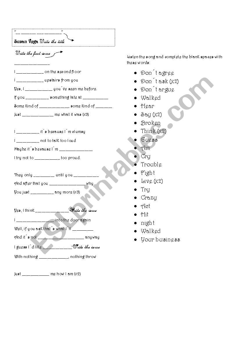 My name is Luka worksheet