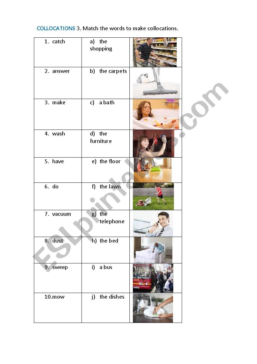 COLLOCATIONS 1 worksheet