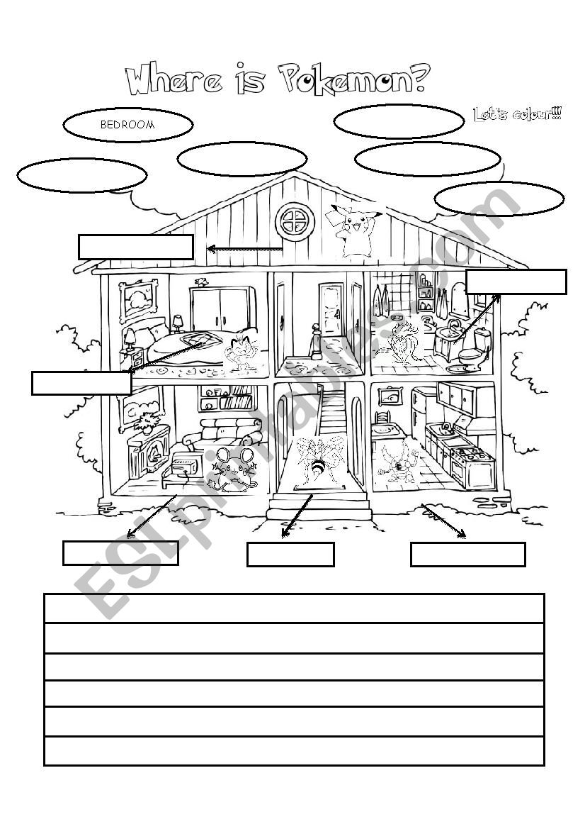 Where is Pokemon? worksheet