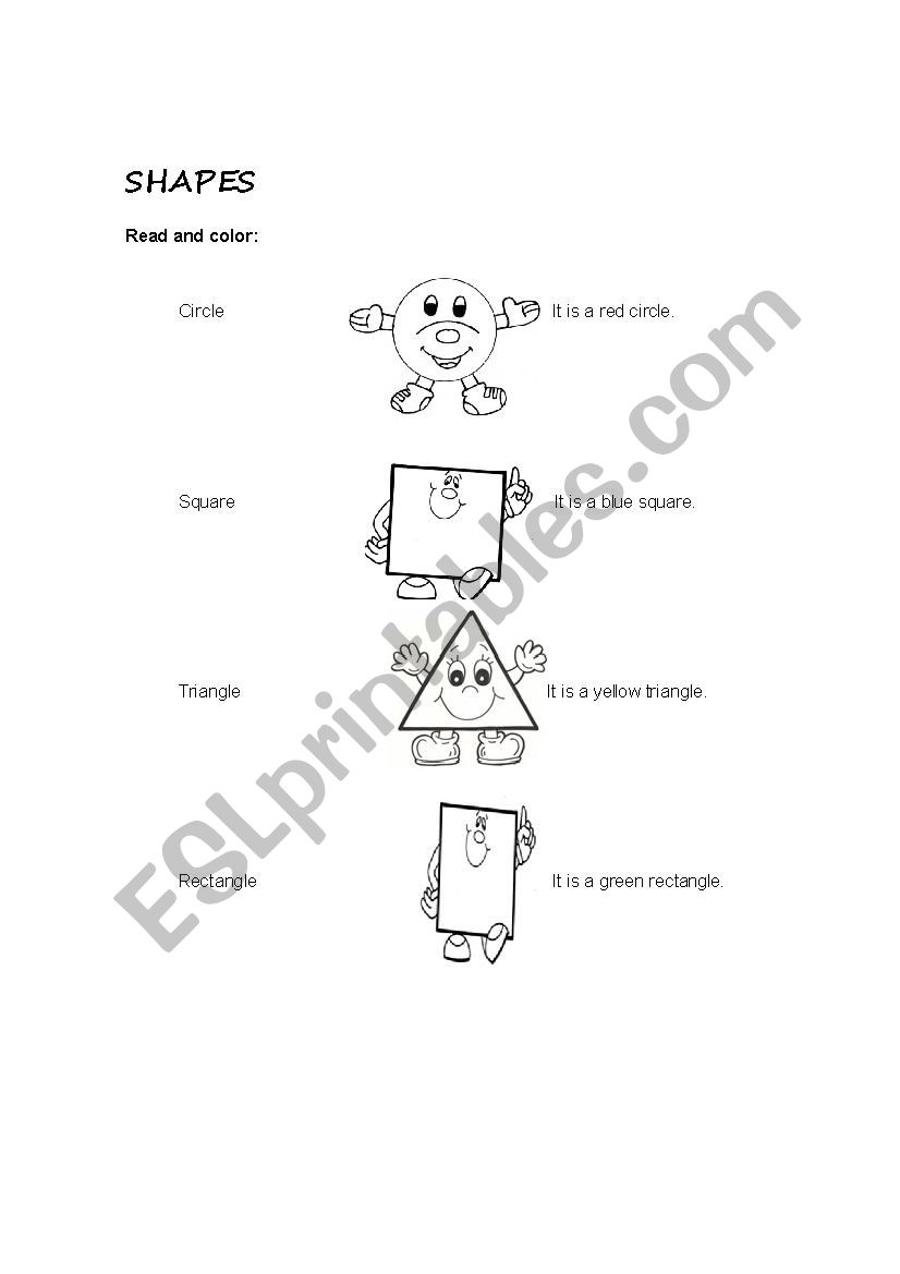 shapes worksheet