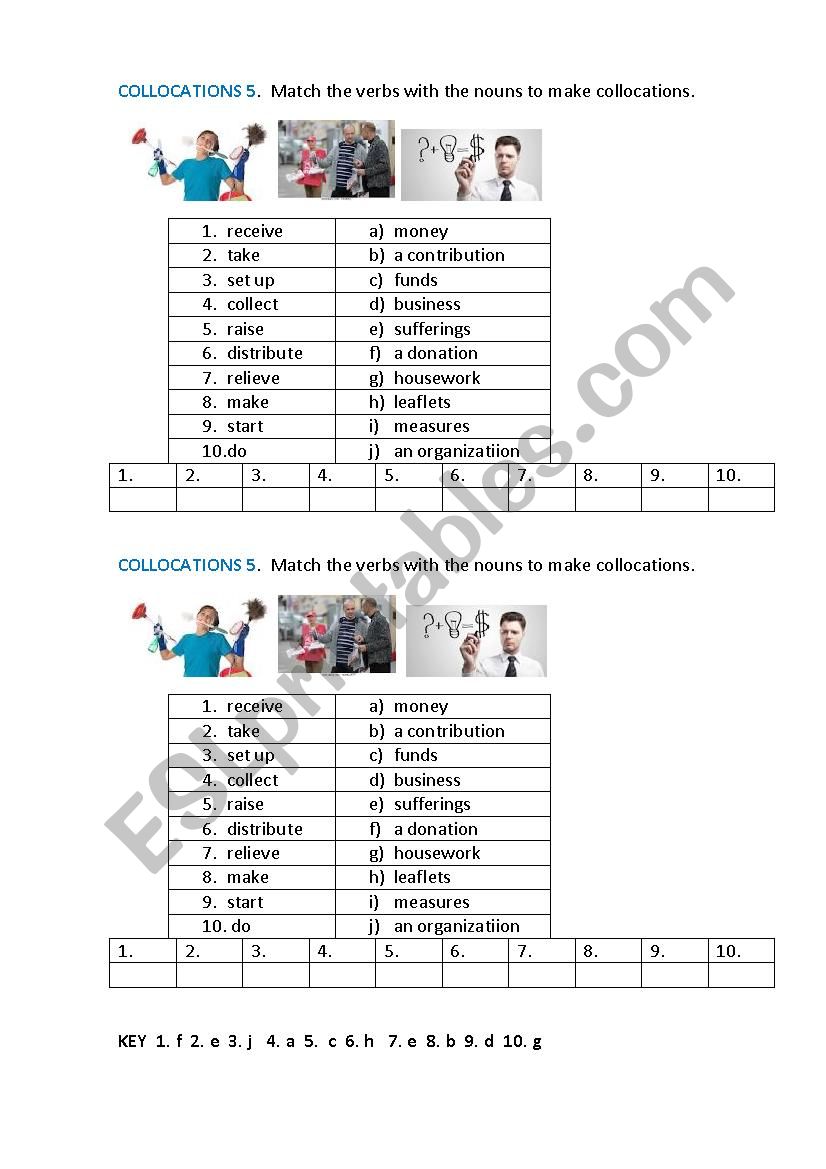 COLLOCATIONS 5 worksheet