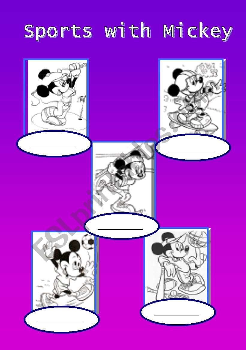 Sports with Mickey worksheet